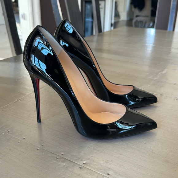 Christian Louboutin Shoes - Christian Louboutin pigalle follies 100mm black classic patent stiletto sz 40